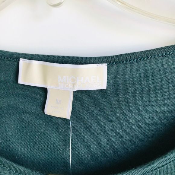 Michael Michael Kors Emeral Green Scoop Neck Tiered‎ Hem  Top Blouse - Picture 6 of 10